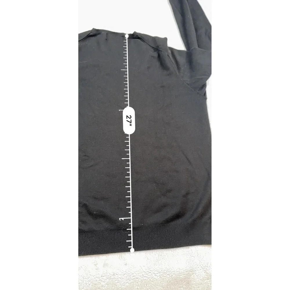 Polo Ralph Lauren Mens V Neck Black 100% Pima‎ Cotton Sweater XL